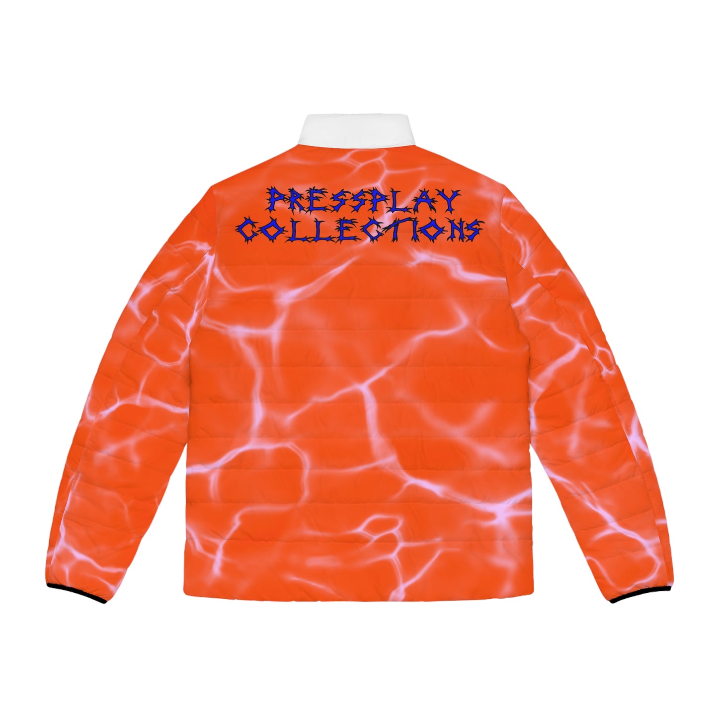 Flaming Skull Men's Puffer Jacket