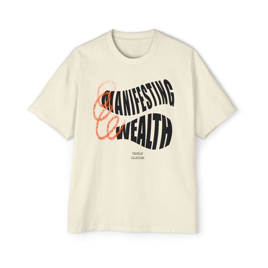 Manifesting Wealth Men's Heavy Oversized Tee