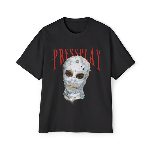 PressPlay Ski Mask Men's Heavy Oversized Tee